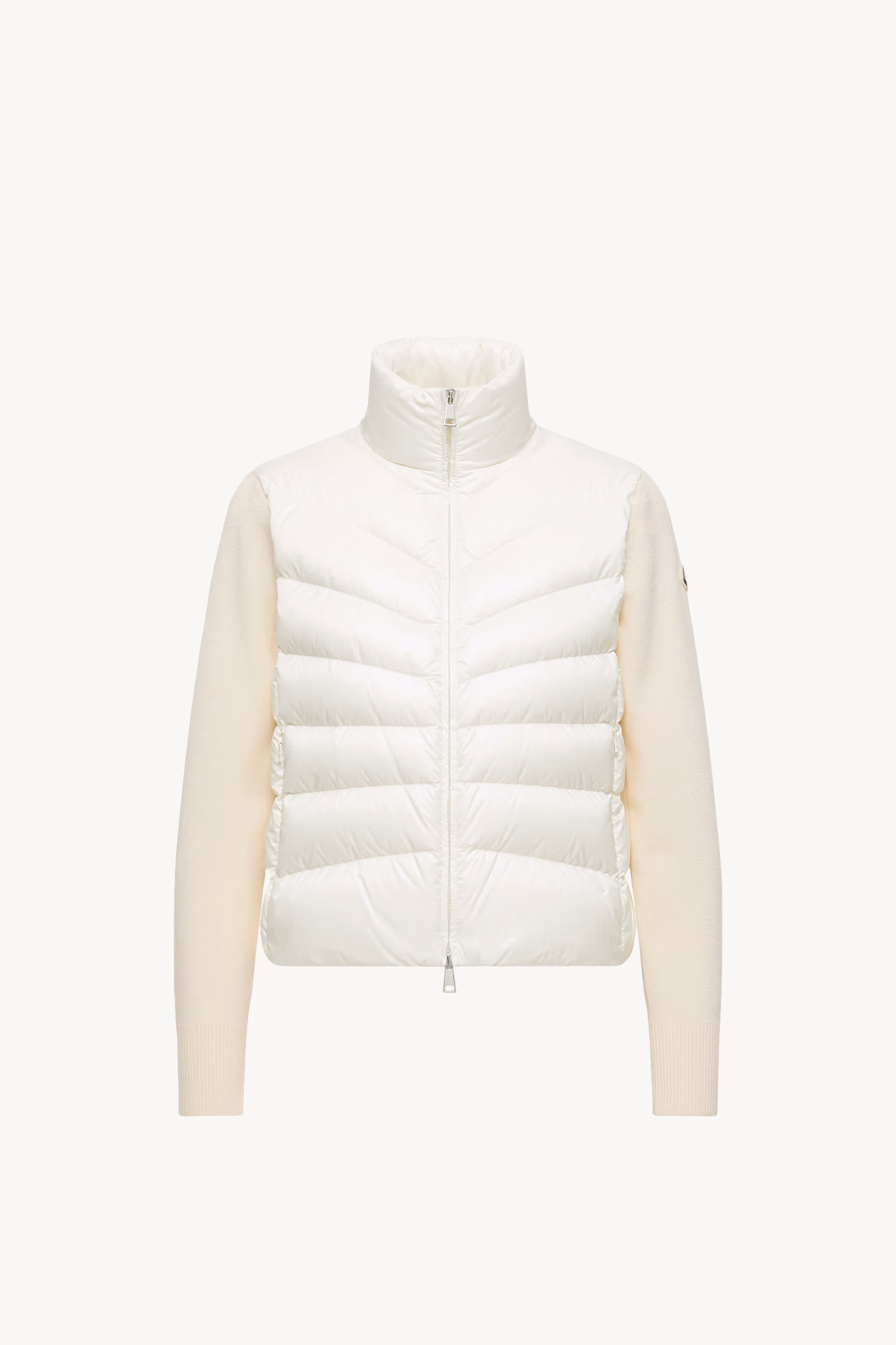 Cardigan matelassé en laine Femmes Blanc Moncler 2